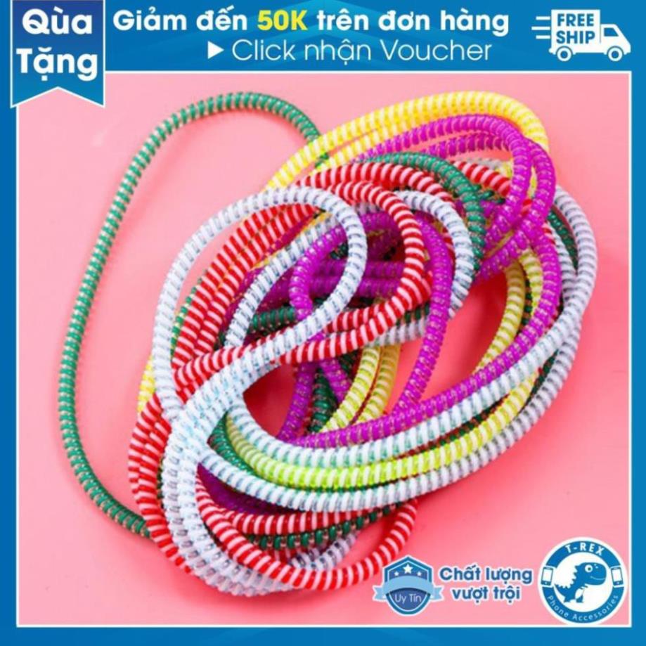 1k1k 1K Dây Cuốn Tai Nghe Điện Thoại, Dây Cab Sạc Chống Đứt 50cm Màu Mix