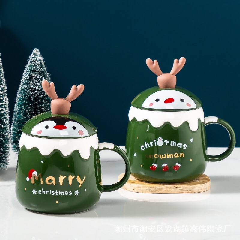 Ly Sứ Tuần Lộc Cute Marry Christmas