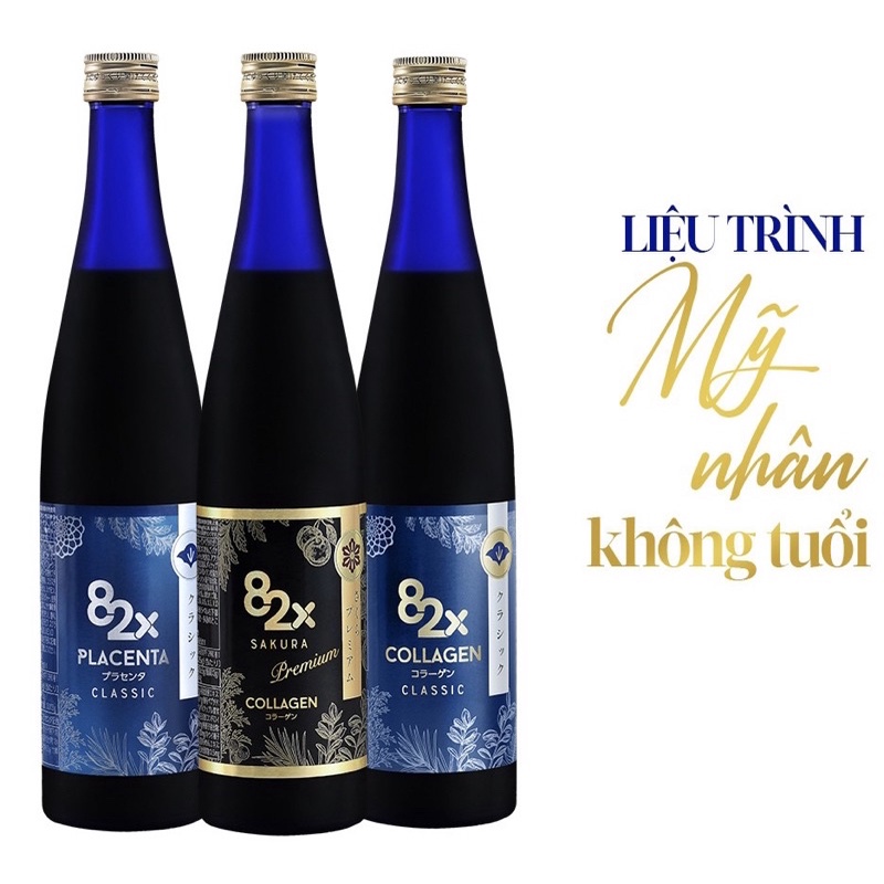 Nước uống đẹp da 82X Placenta – 82X Collagen – 82X Sakura Collagen