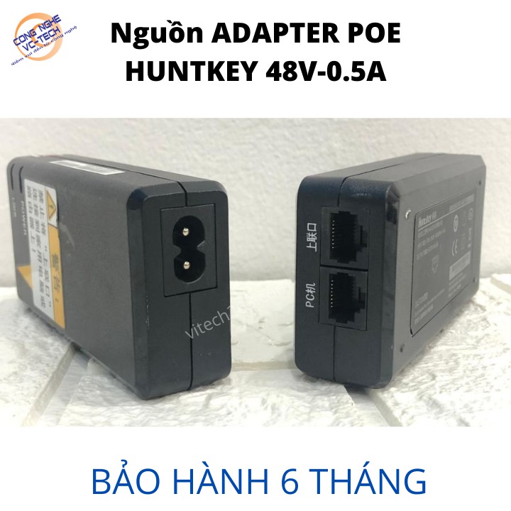 Nguồn Adapter POE HUNTKEY 48V-0.5A(Kèm dây nguồn số 8)-Giải Pháp TIẾT KIỆM CHI PHÍ dùng cho Camera IP | BigBuy360 - bigbuy360.vn