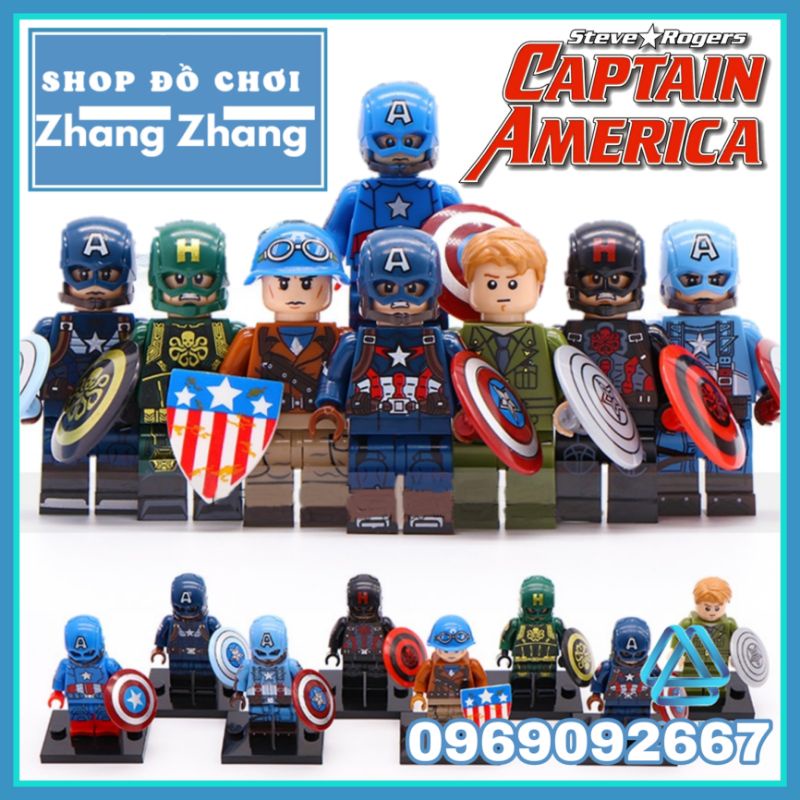 Đồ chơi Xếp hình Captain America đội trưởng nước Mỹ Steve Rogers mô hình Minifigures Xinh X0236