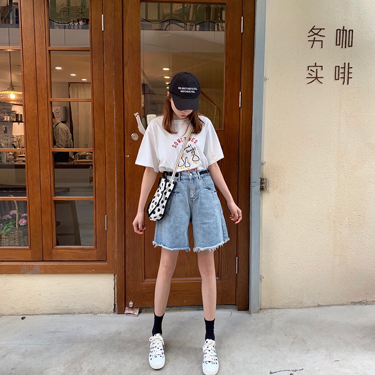 [Size S,M,4XL] Quần shorts jean nữ Ulzzang Quảng Châu QLJ49