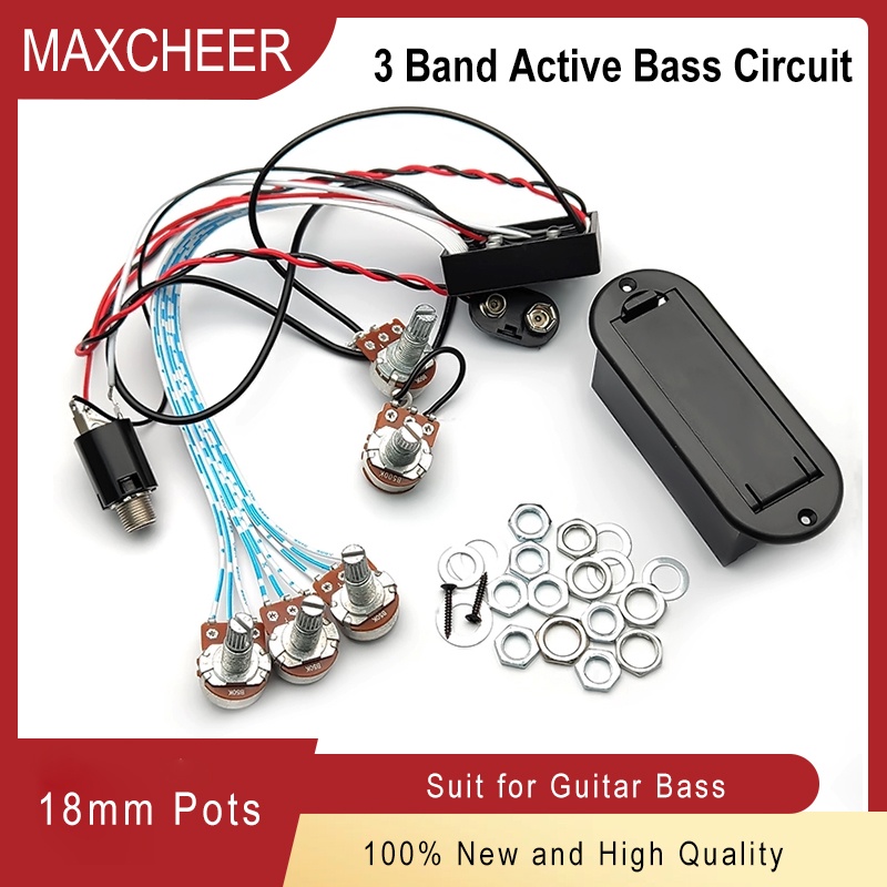 Pre-wired 3 Band Active Bass Circuit Active EQ Equalizer Electric Bass Preamp Circuit