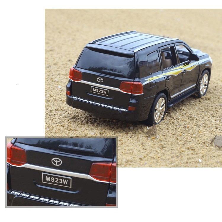 Xe mô hình tỉ lệ 1:24 Toyota Land Cruiser PRADO kim loại, mở 6 cửa