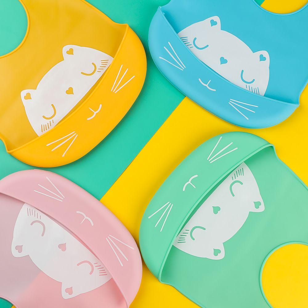 LAYOR1 Yếm Ăn Chống Thấm Nước Họa Tiết Dễ Thương Cho Bé