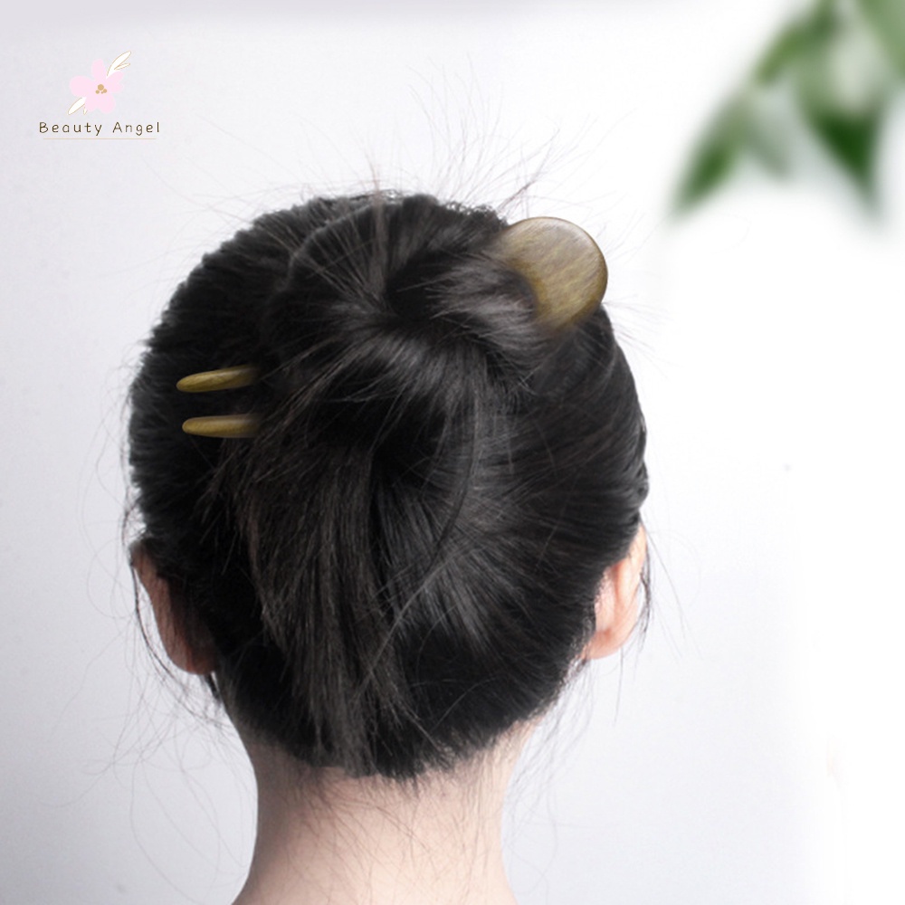Trâm Cài Tóc Chữ U Bằng Gỗ Phong Cách Trung Hoa Thời Trang Cho Nữ