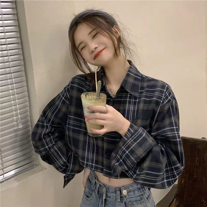 Áo Sơ Mi Caro Dài Tay Thời Trang Nữ