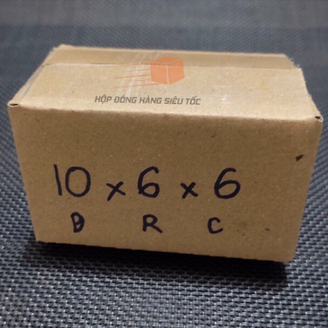 Hộp carton 10x6x6 (10 hộp) chạy sóng 3 lớp giấy tốt cứng cáp giá rẻ