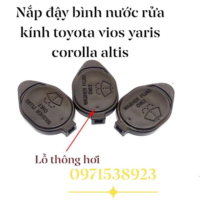 nắp đậy bình nước rửa kính toyota vios yaris corolla altis mã 8538628040 8531626030