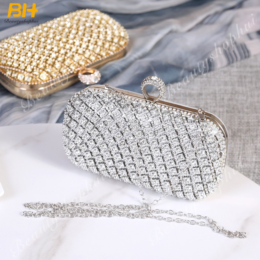 Túi Xách Đeo Chéo Đính Đá Phong Cách Âu Mỹ Mới 2022 Cho Nữ