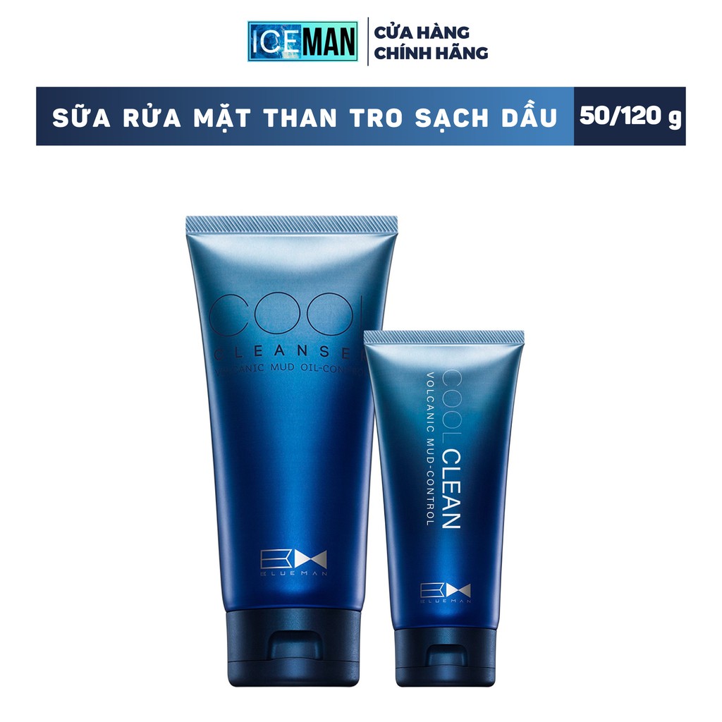Sữa Rửa Mặt Cho Nam Giới BLUEMAN - Chiết Xuất Than Hoạt Tính Ngăn Ngừa Mụn Hiệu Quả