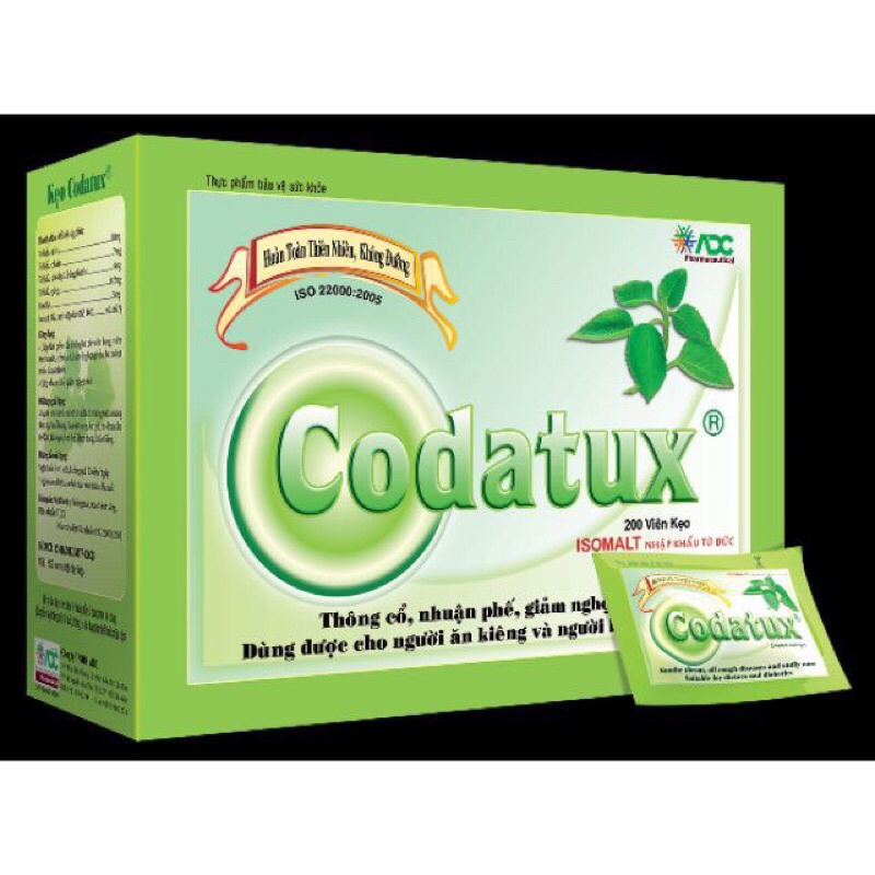 Codatux kẹo ngậm viêm họng( hộp 200 viên)