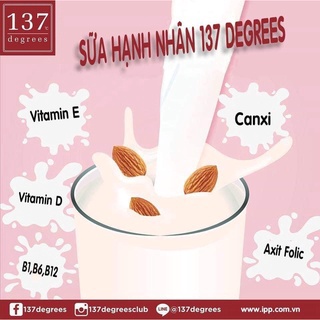 [VỊ MỚI] Sữa hạt Hạnh nhân Lúa mạch 137 Degrees hộp 1000ml