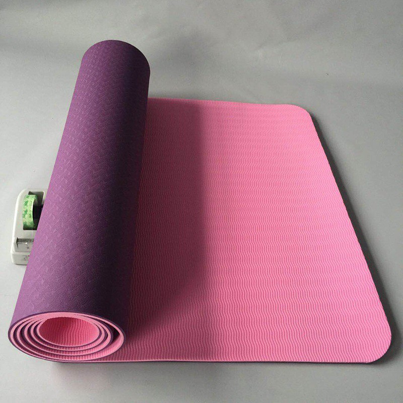 Thảm yoga PTE 6mm 2 lớp Định Tuyến và không ( tặng túi sịn+ dây)