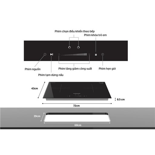 BẾP ĐÔI ĐIỆN TỪ SUNHOUSE SHB-DI02