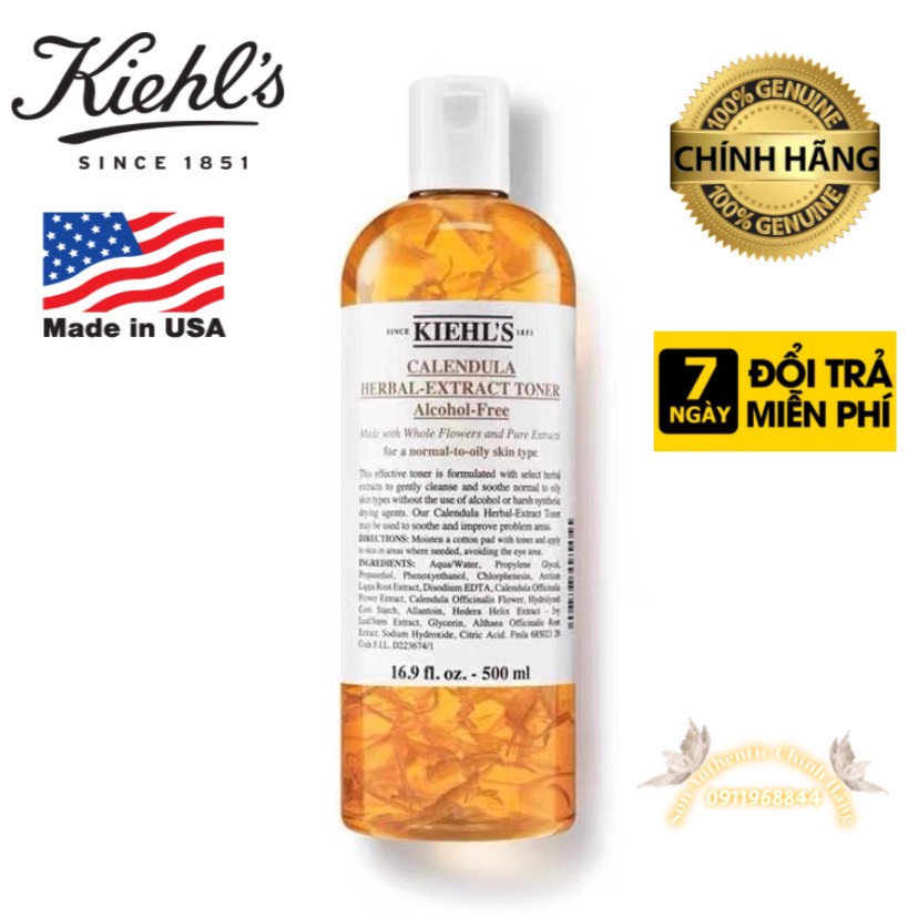 (Kiehls -500ml) Toner Hoa Cúc Kiehls, Toner Cấp ẩm làm trắng cho da khô