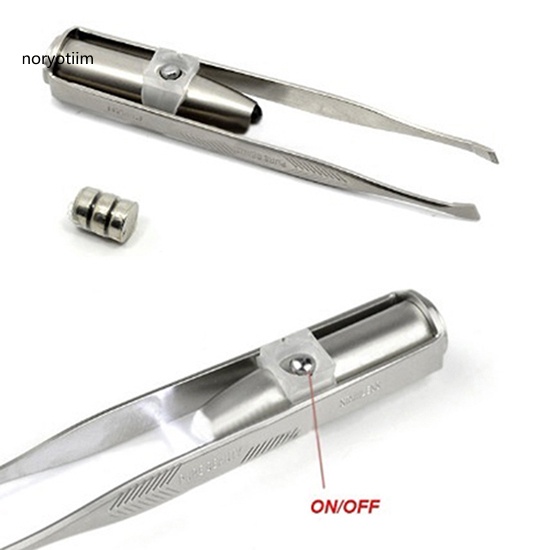 Nhíp nhổ lông mày có đèn LED bằng thép không gỉ
 | BigBuy360 - bigbuy360.vn