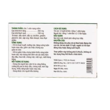 LADOHERBAL HOẠT HUYẾT DƯỠNG NÃO – Giúp tăng tuần hoàn máu não, giảm nguy cơ đột quỵ, tai biến (50 viên)