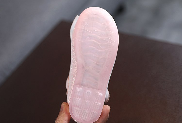 Giày Búp Bê Đế Mềm Chống Trượt Đính Nơ Lấp Lánh Xinh Xắn Cho Bé Gái 2-6 Tuổi