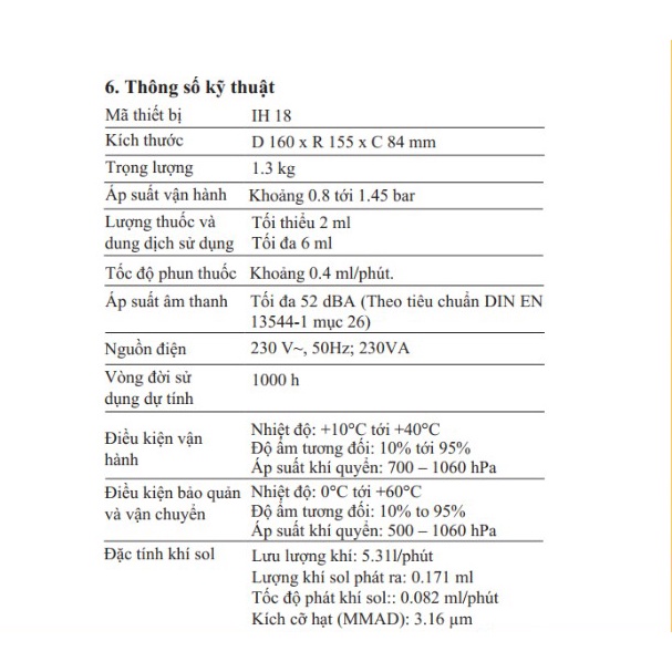 [BH 5 năm] Máy xông mũi họng, máy xông khí dung Beurer IH18, chạy êm,khí phun ra nhỏ mịn,có tấm lọc khí an toàn khi dùng