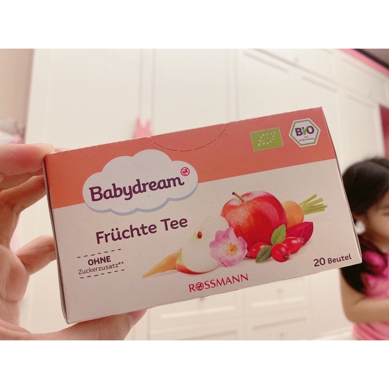 🇩🇪 [new1/2023] Babydream Trà hoa quả  thảo mộc hữu cơ cho bé 20 gói