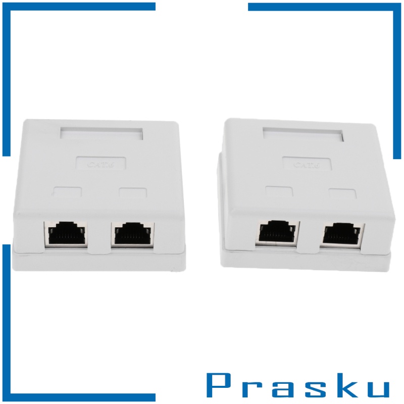 Set 2 Hộp Đựng Mạng Internet 2 Cổng Cat6 Gắn Tường Tiện Dụng | BigBuy360 - bigbuy360.vn