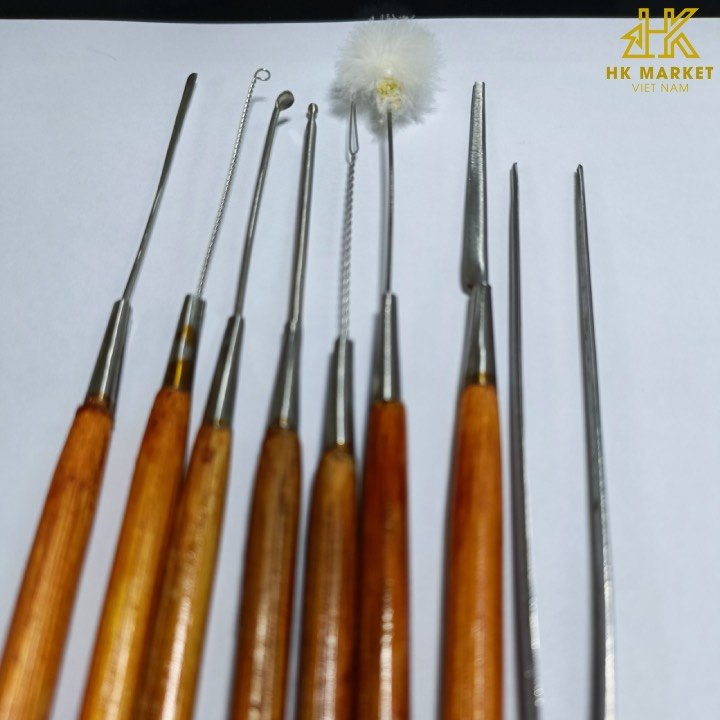 Bộ lấy ráy tai gỗ 8 món chuyên dụng cao cấp