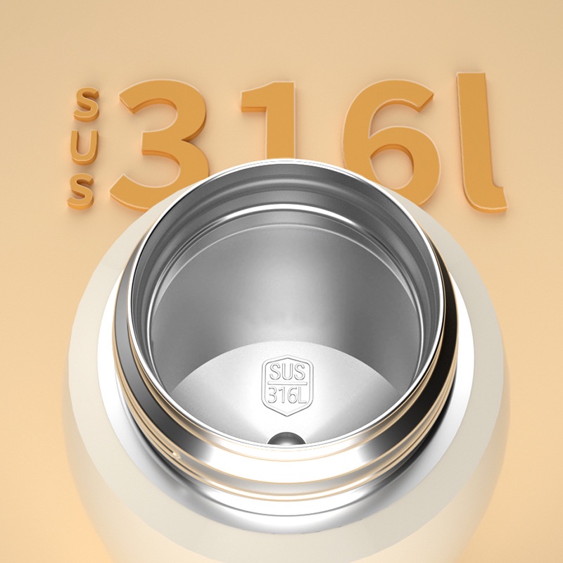 Cốc cách nhiệt trẻ em 316 thép không gỉ mô hình hoạt hình nam và nữ, túi cốc silicone, Ttm036