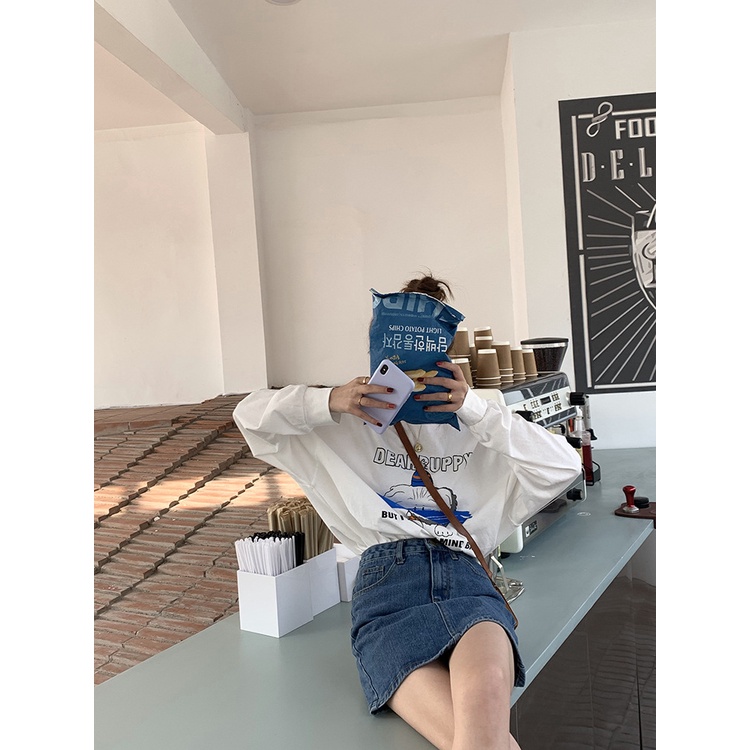 Chân váy Jean Denim Ngắn Lưng cao Form chữ A Phối túi Hàn Quốc Chân váy bò ngắn Cạp cao Thời trang | BigBuy360 - bigbuy360.vn