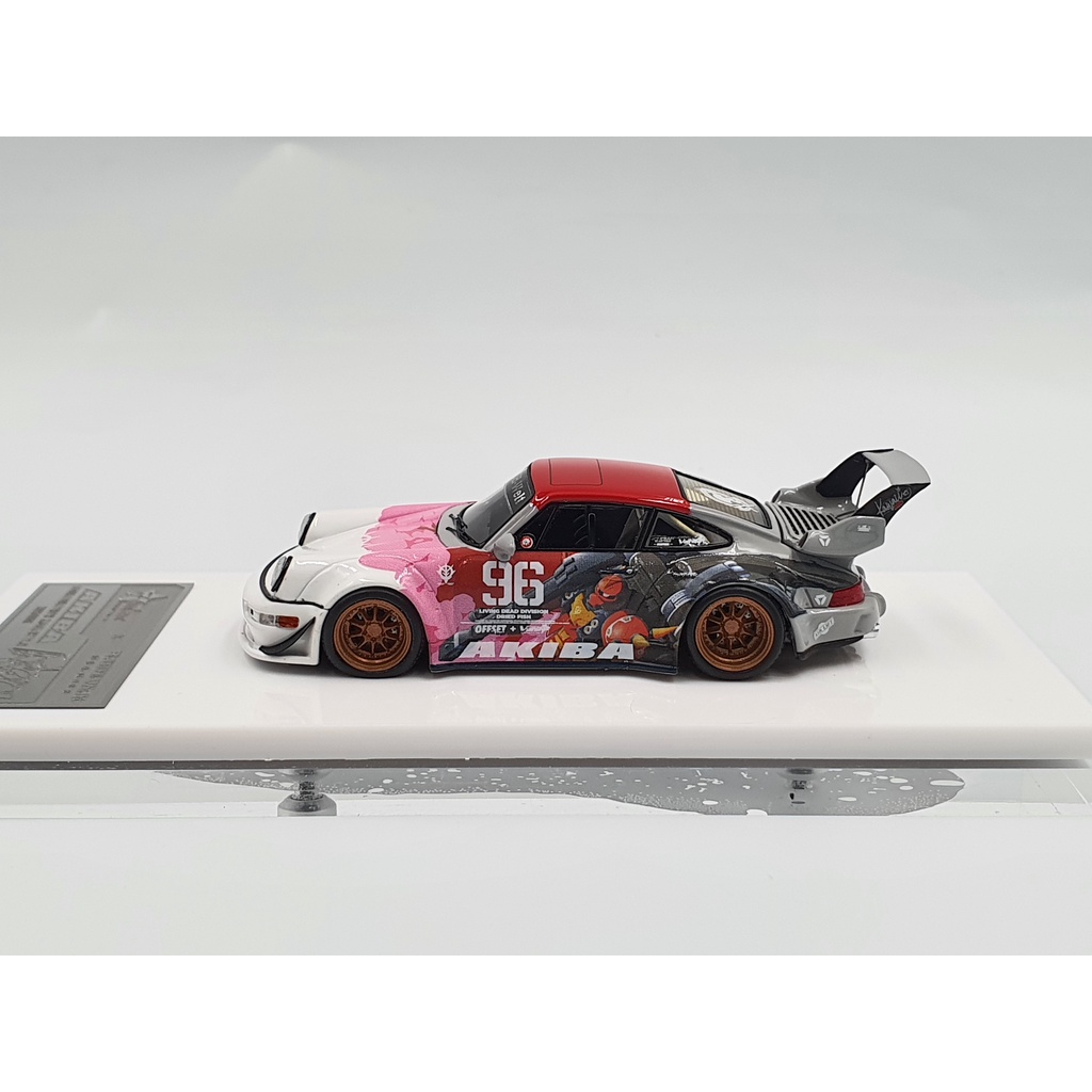 Xe Mô Hình Porsche 911(964) RWB &quot;Akiba&quot; Zaku Style 1:64 Fuelme ( Trắng )