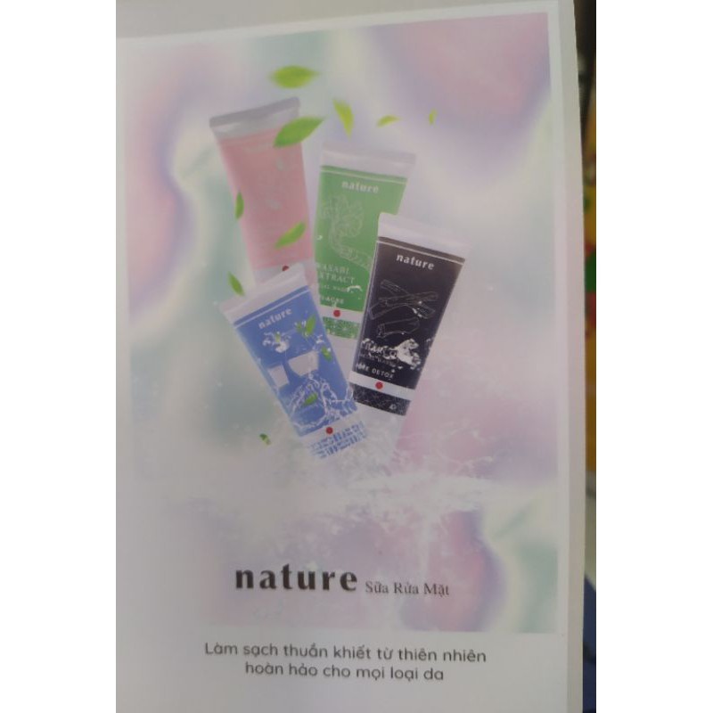 Sữa Rửa Mặt tẩy trang, trắng da Nature Sakura Essence Double Cleansing