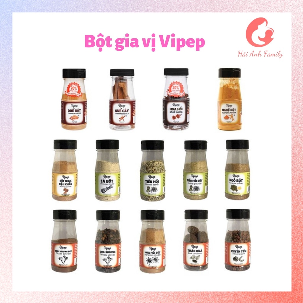 Bột Gia Vị Vipep Nấu Ăn Tồng Hợp Tự Nhiên Cho Gia Đình/Hữu Cơ Cho Bé