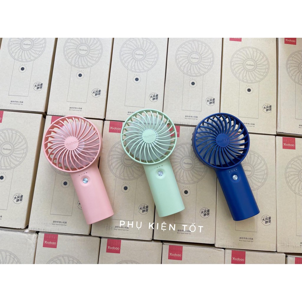 Quạt mini cầm tay yoobao f3. Pin chạy lên đến 5 tiếng