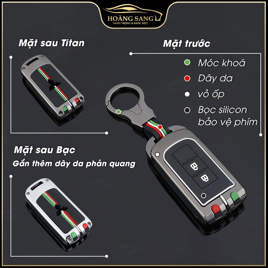 Ốp bảo vệ chìa khóa mitsubishi, bọc chìa khóa mitsubishi outlander, xpander, attrage, triton, pajero chất liệu kim loại