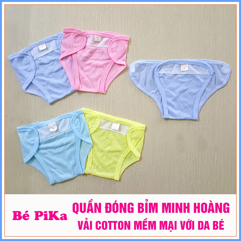 Quần đóng bỉm Minh Hoàng cotton mềm mại cho bé trai bé gái từ 2-6kg