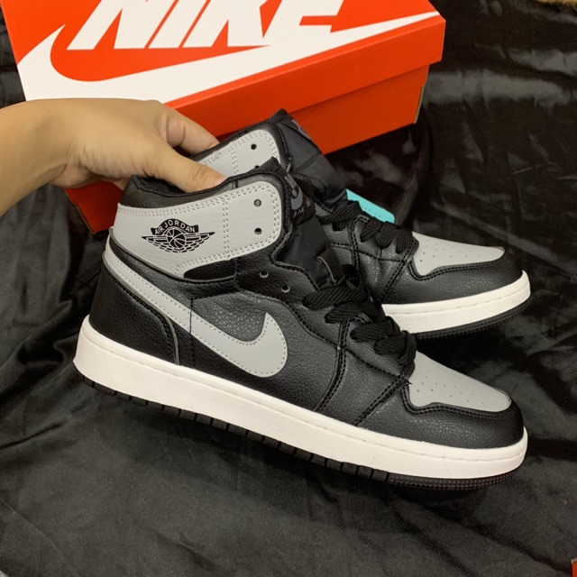 (Fullbox+bill) Giầy Jordan 1 đen xám cao cổ hàng siêu đẹp | BigBuy360 - bigbuy360.vn