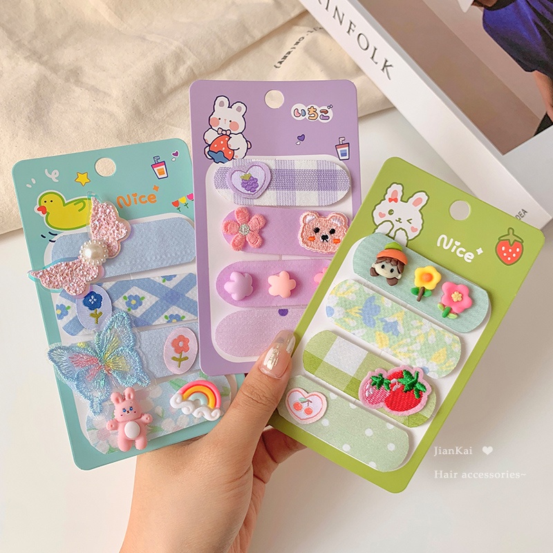 Miếng Dán Tóc Gãy / Cố Định Tóc Mái Dễ Thương Cho Bé Gái
