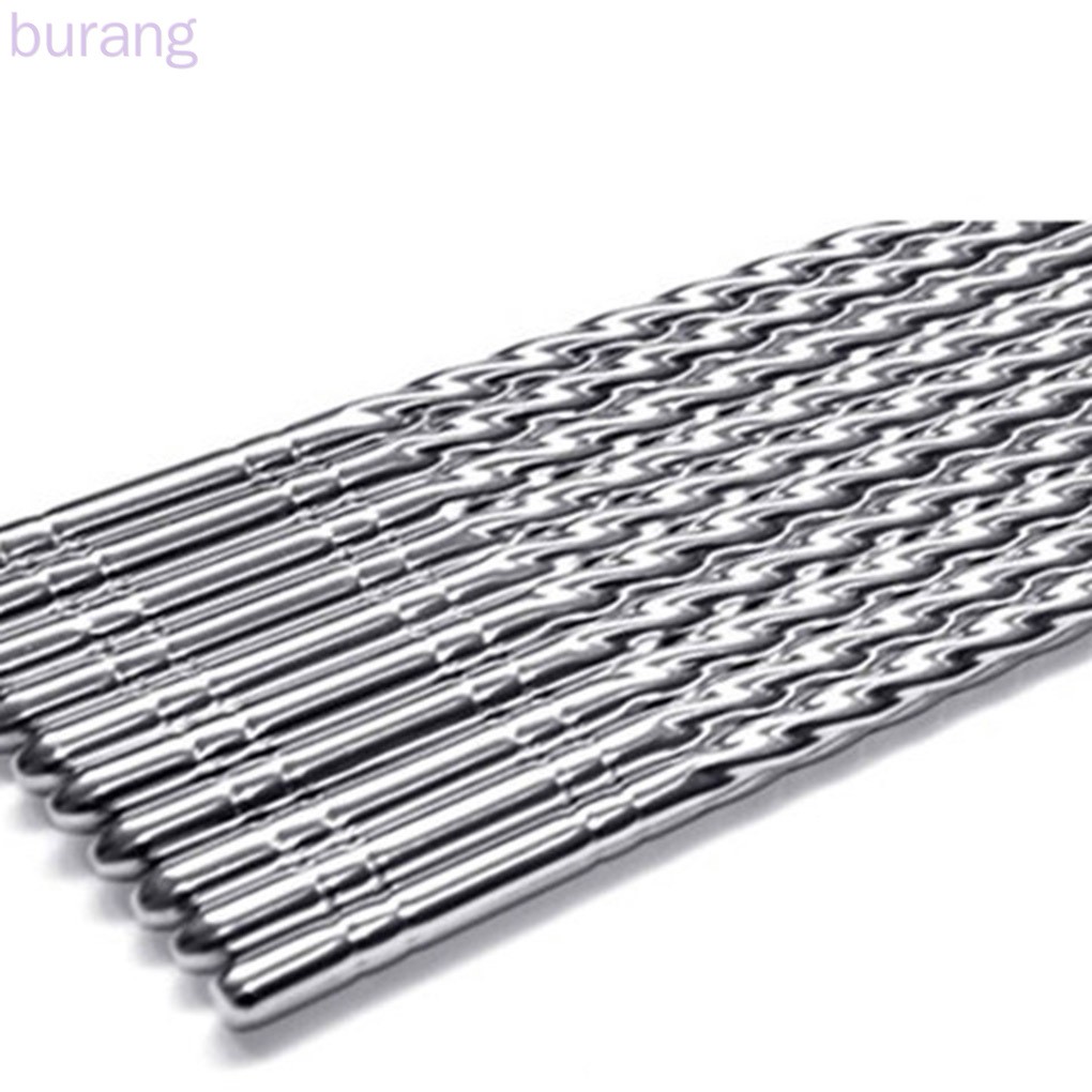 Đôi đũa bằng thép không gỉ chống trượt dùng nhiều lần an toàn tiện dụng cho nhà bếp