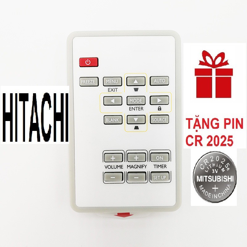 Remote máy chiếu HITACHI mẫu 2 - Điều khiển máy chiếu HITACHI mẫu 2 - PROJECTOR (Hàng hãng - tặng pin)