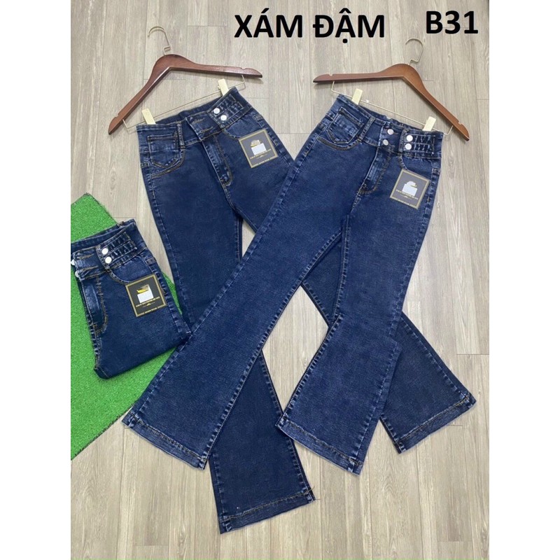 Quần Jeans Nữ Ống Loe Dài Tôn Dáng