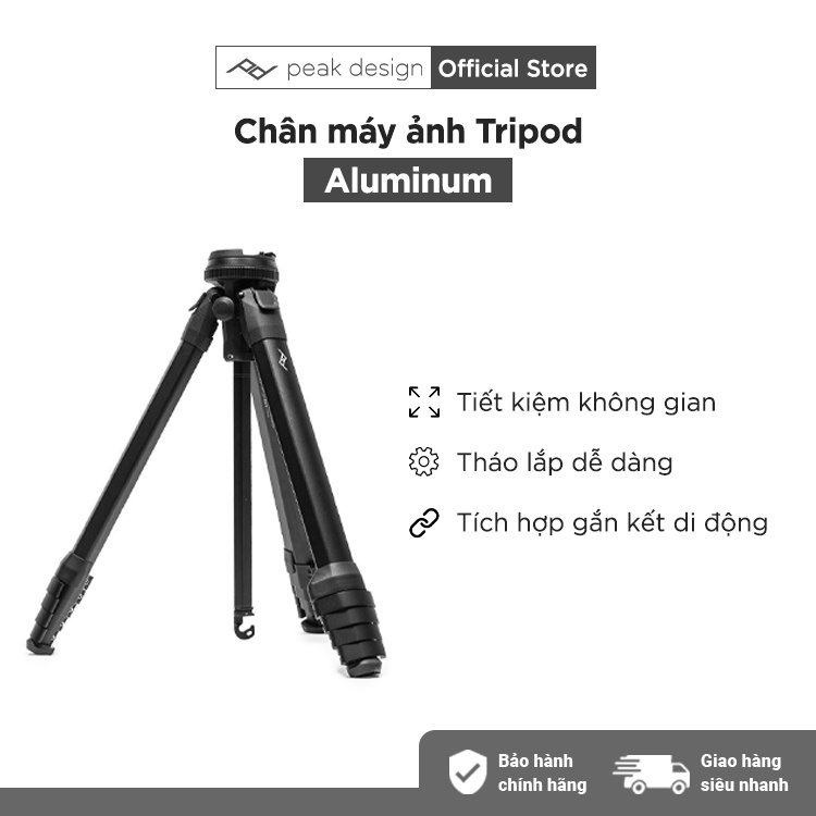 Chân Máy Ảnh tripod Peak Design - Aluminum - Hàng Chính Hãng