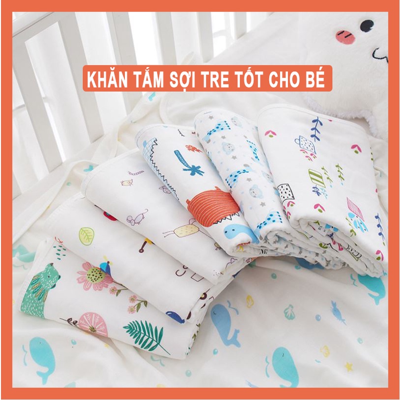 Khăn tắm cho bé sơ sinh Sợi Tre Orgarnic Bamboo Cao Cấp, Khăn Tắm trẻ em sơ sinh