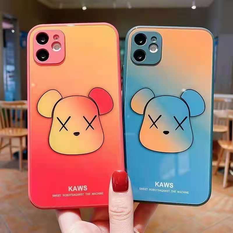 Ốp Điện Thoại Kính Cường Lực In Hình Gấu Bạo Lực Cho iPhone 12 Pro Max 12 Pro 12 11 Pro Max 11 Xs Max Xr X Xs 7p 8p 7 8