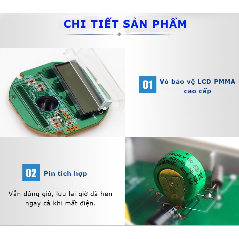 Ổ Cắm Hẹn Giờ Điện Tử Công Suất Cao ETG-63A | Hẹn giờ máy bơm nước