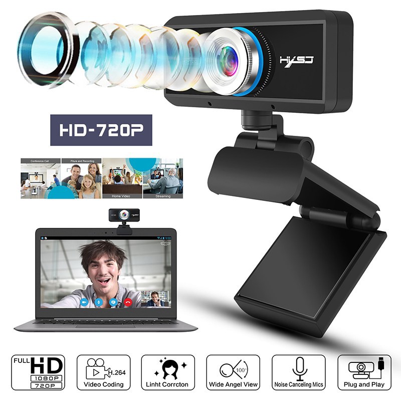 Webcam HD 720P chất lượng HD tích hợp micro cho máy tính | BigBuy360 - bigbuy360.vn
