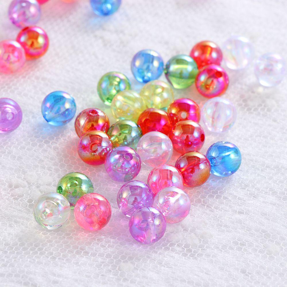 ⚝Hecceh⚝ Bộ 50 Hạt Nhựa Acrylic Có Lỗ Nhiều Màu Sắc Dùng Làm Trang Sức Thủ Công DIY