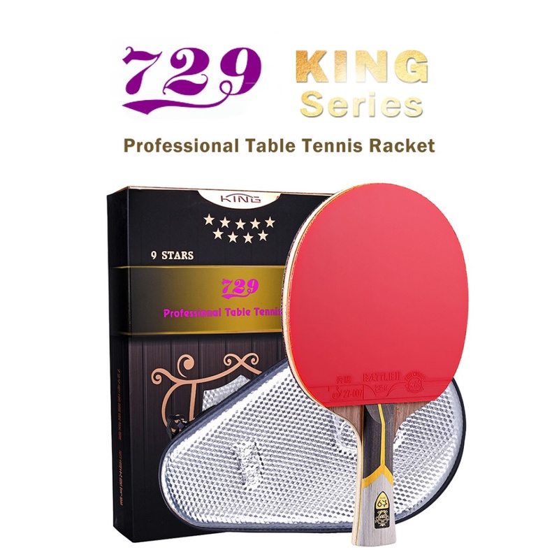 Vợt Bóng Bàn Chuyên Nghiệp King 9 Star 729 Friendship Ping Pong Kèm Lưỡi Dao ALC ITTF