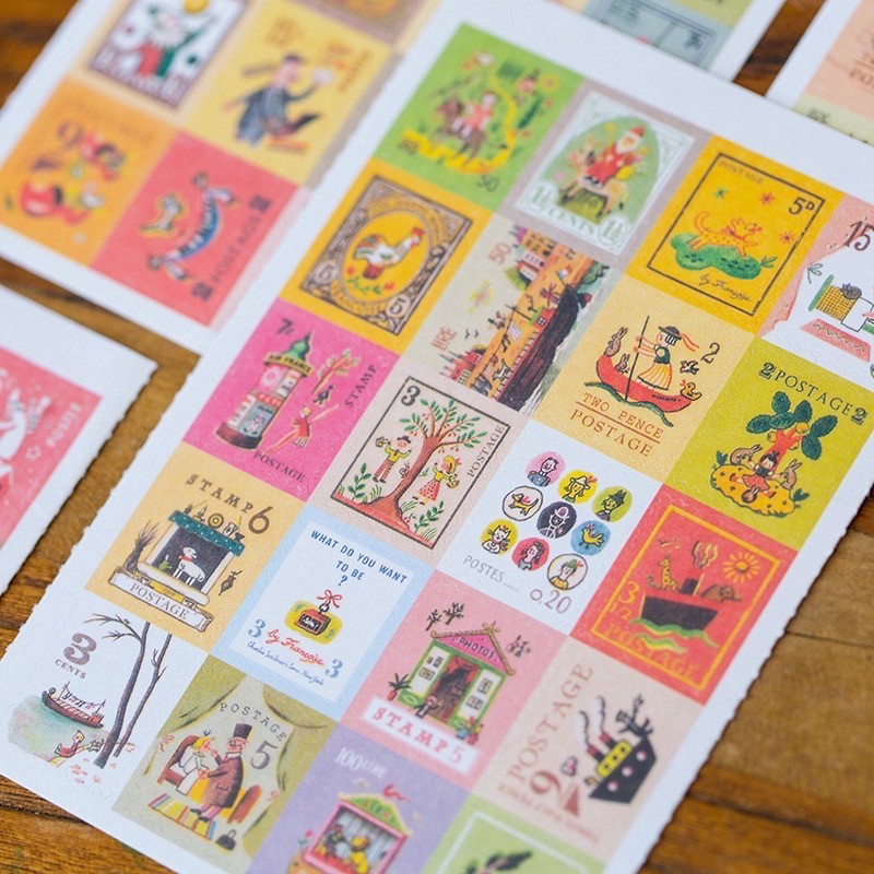 Set 4 Tấm Hình Dán Tem Sticker