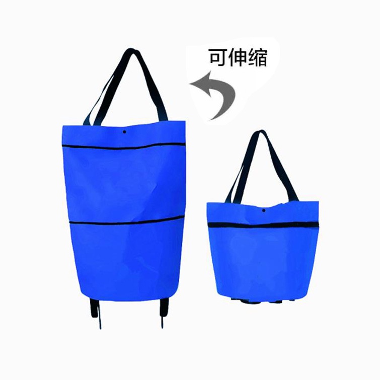 Túi Mua Sắm TAILI Có Bánh Xe Đẩy Mua Sắm Màu Trơn Bằng Vải Oxford Gấp Gọn Linh Hoạt