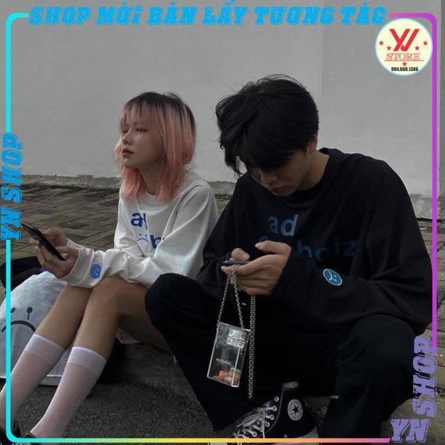 Áo thun tay dài sadboiz SIGNATURE chất cotton,Áo sadboiz  signature long sleeve (LOGO THÊU ) form rộng unisex